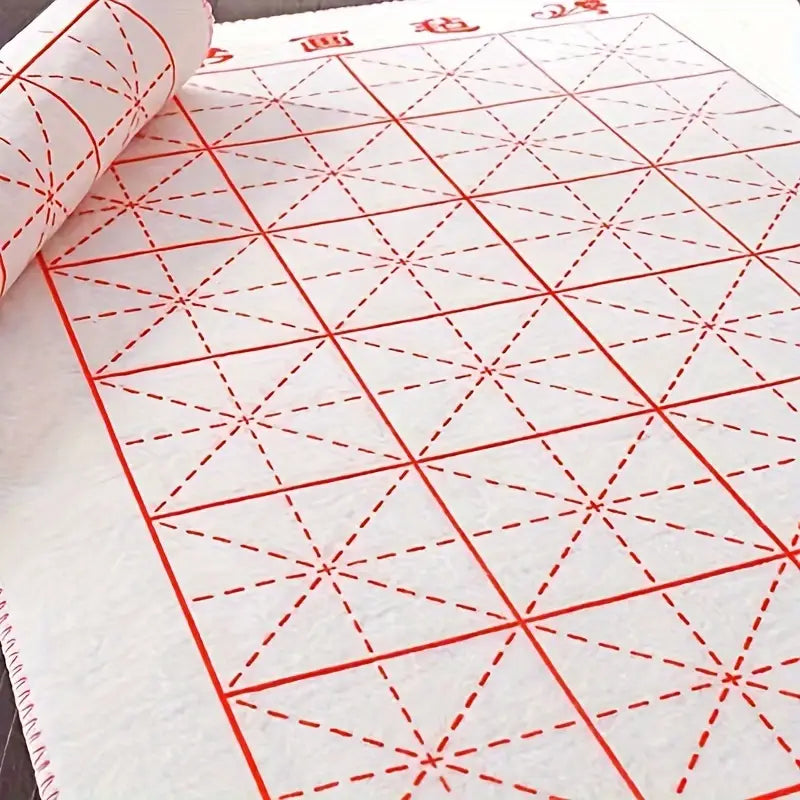 厚实毛毡垫书法专用|Thick Rice Grid Calligraphy Felt Pad – Soft, Durable, and Portable